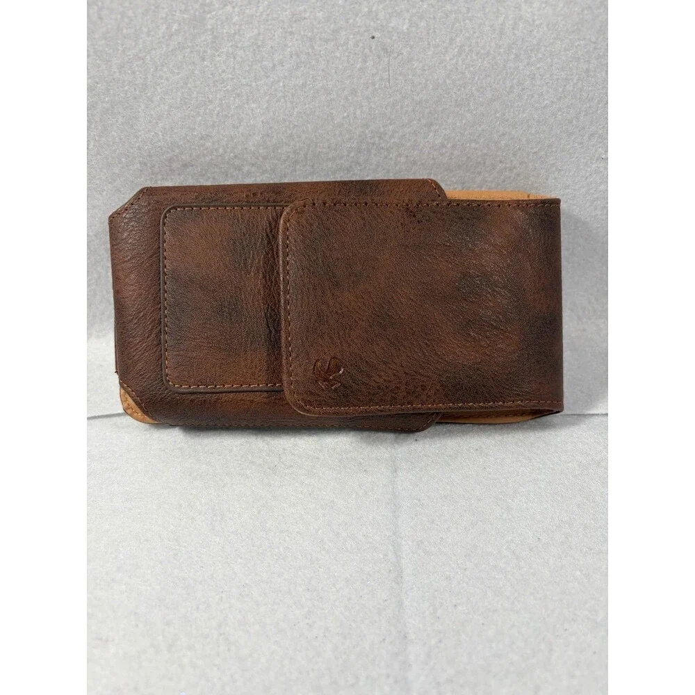 Real Leather Swivel Belt Men Card Holder Pouch Clip Holster Wallet PhoneCase New